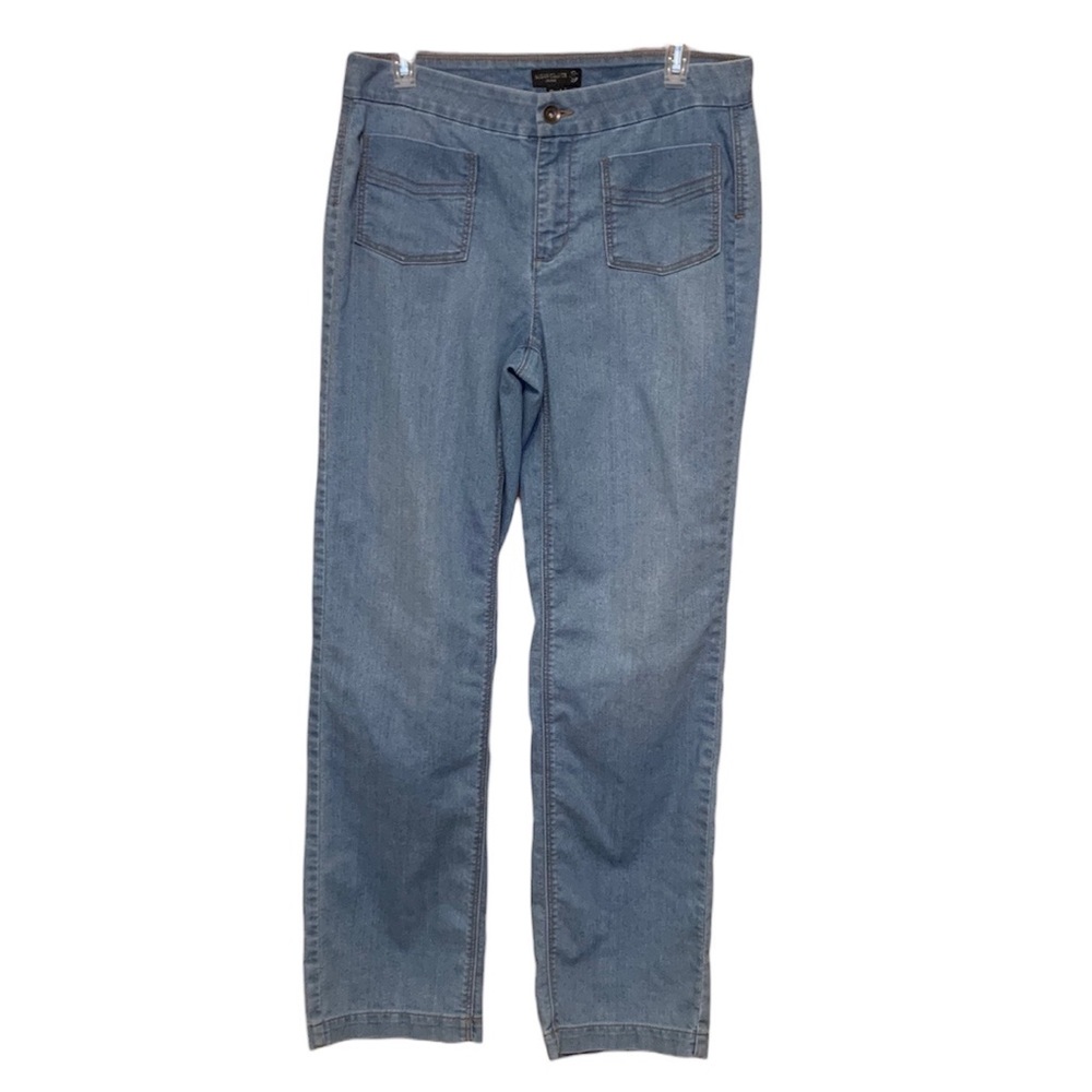 Susan Graver Stretch Denim Straight Leg Jeans - Picture 4 of 7